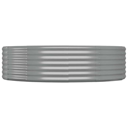 vidaXL Carré potager en acier galvanisé 140x140x36 cm Gris