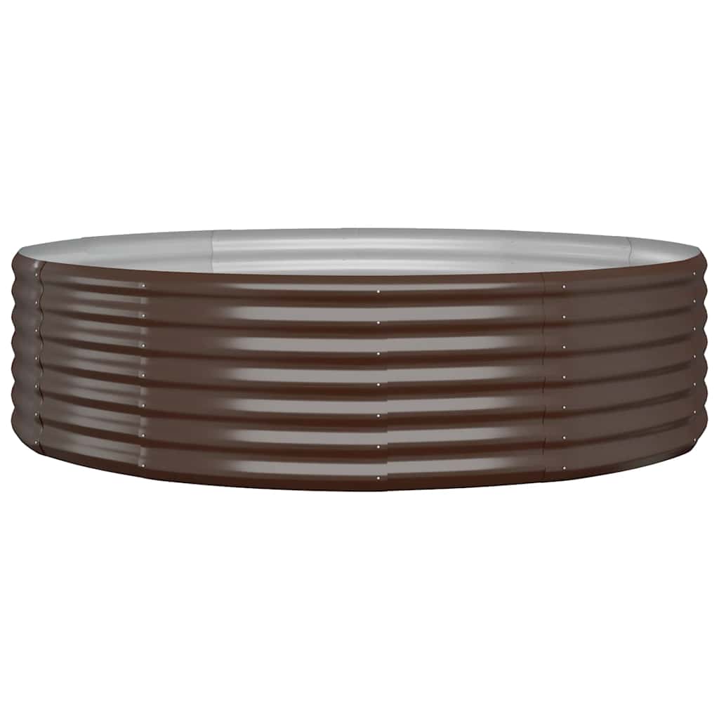 vidaXL Carré potager en acier galvanisé 140x140x36 cm Marron