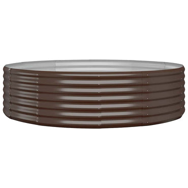 vidaXL Carré potager en acier galvanisé 140x140x36 cm Marron