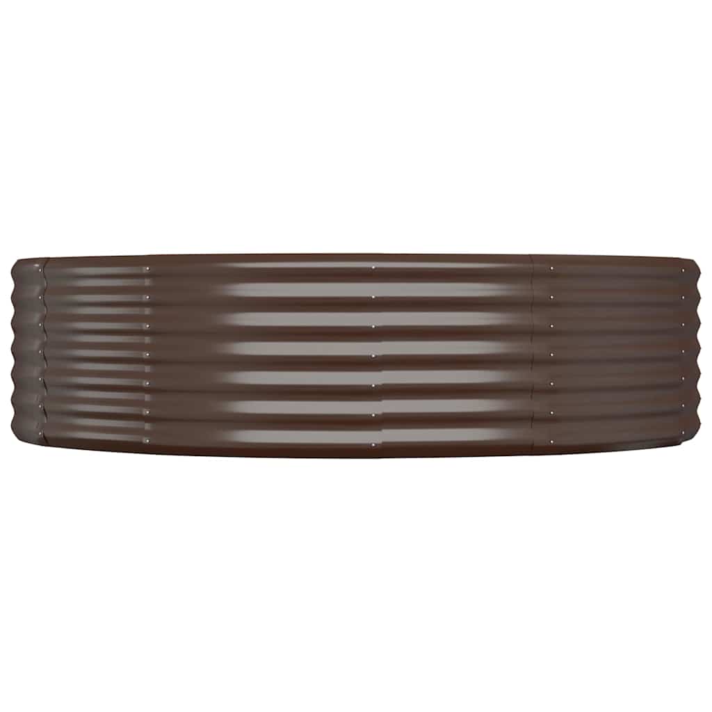 vidaXL Carré potager en acier galvanisé 140x140x36 cm Marron