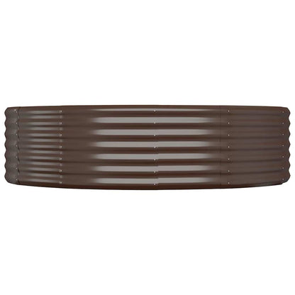 vidaXL Carré potager en acier galvanisé 140x140x36 cm Marron