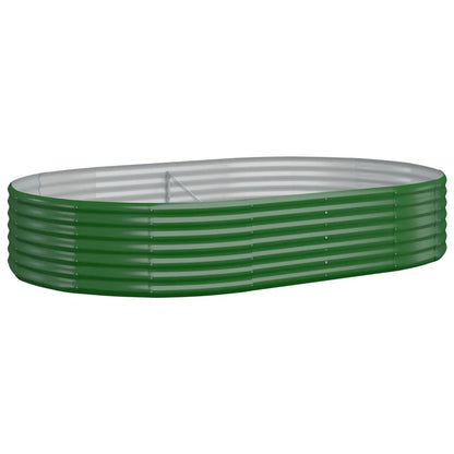 vidaXL Carré potager en acier galvanisé 214x140x36 cm Vert