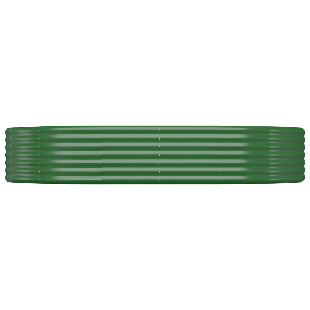 vidaXL Carré potager en acier galvanisé 214x140x36 cm Vert