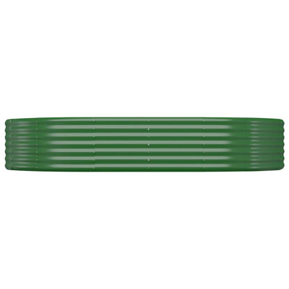 vidaXL Carré potager en acier galvanisé 214x140x36 cm Vert