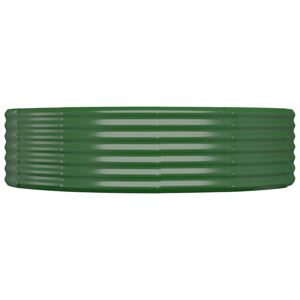 vidaXL Carré potager en acier galvanisé 214x140x36 cm Vert