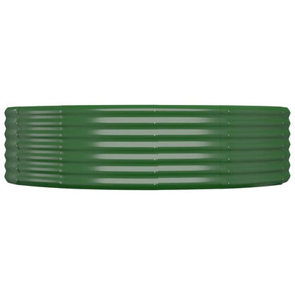 vidaXL Carré potager en acier galvanisé 214x140x36 cm Vert