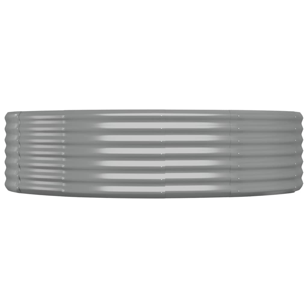 vidaXL Carré potager en acier galvanisé 214x140x36 cm Gris