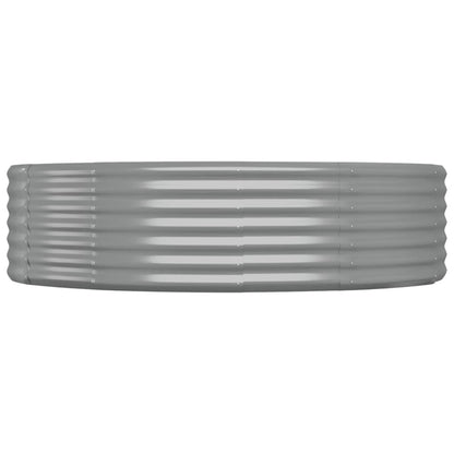 vidaXL Carré potager en acier galvanisé 214x140x36 cm Gris