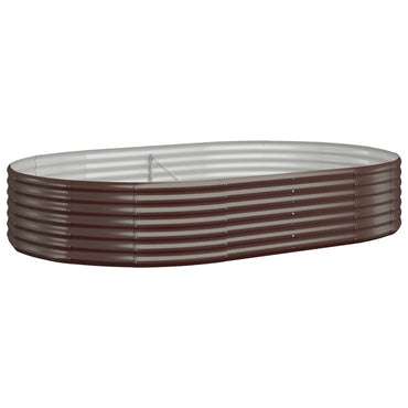 vidaXL Carré potager en acier galvanisé 214x140x36 cm Marron