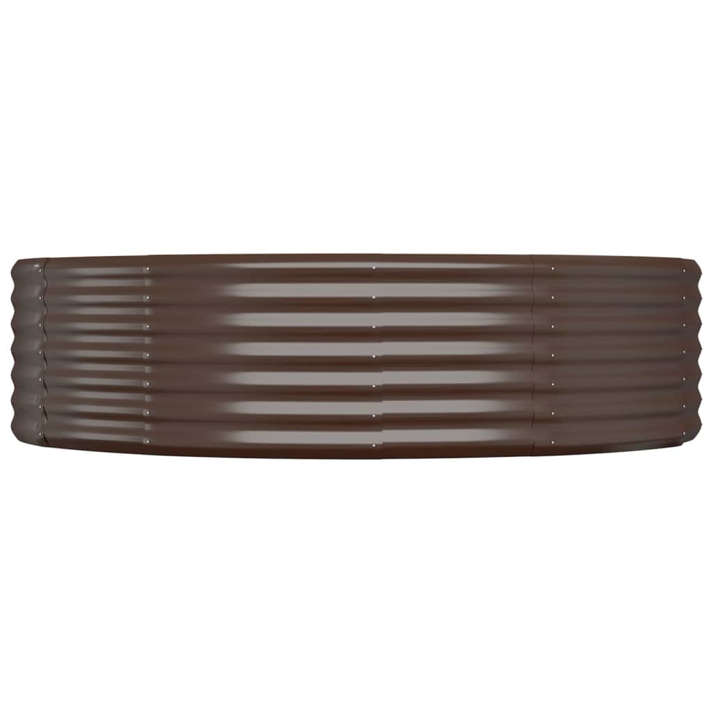 vidaXL Hochbeet Verzinkter Stahl 214x140x36 cm Braun