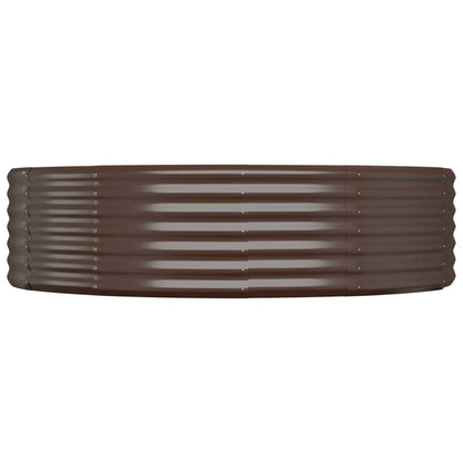 vidaXL Hochbeet Verzinkter Stahl 214x140x36 cm Braun