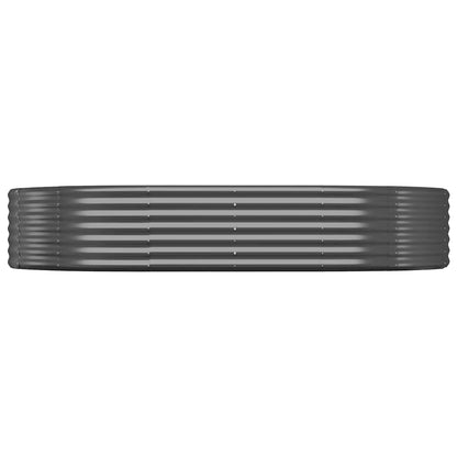 vidaXL Carré potager en acier galvanisé 214x140x36 cm anthracite