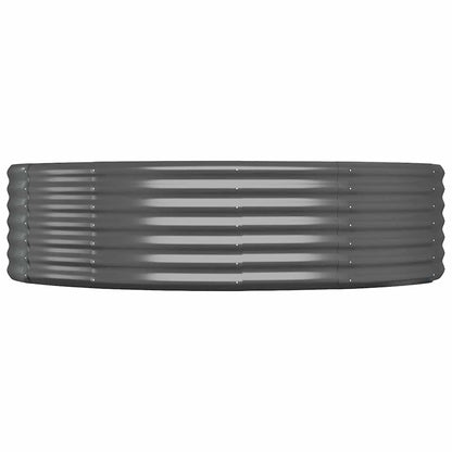 vidaXL Carré potager en acier galvanisé 214x140x36 cm anthracite