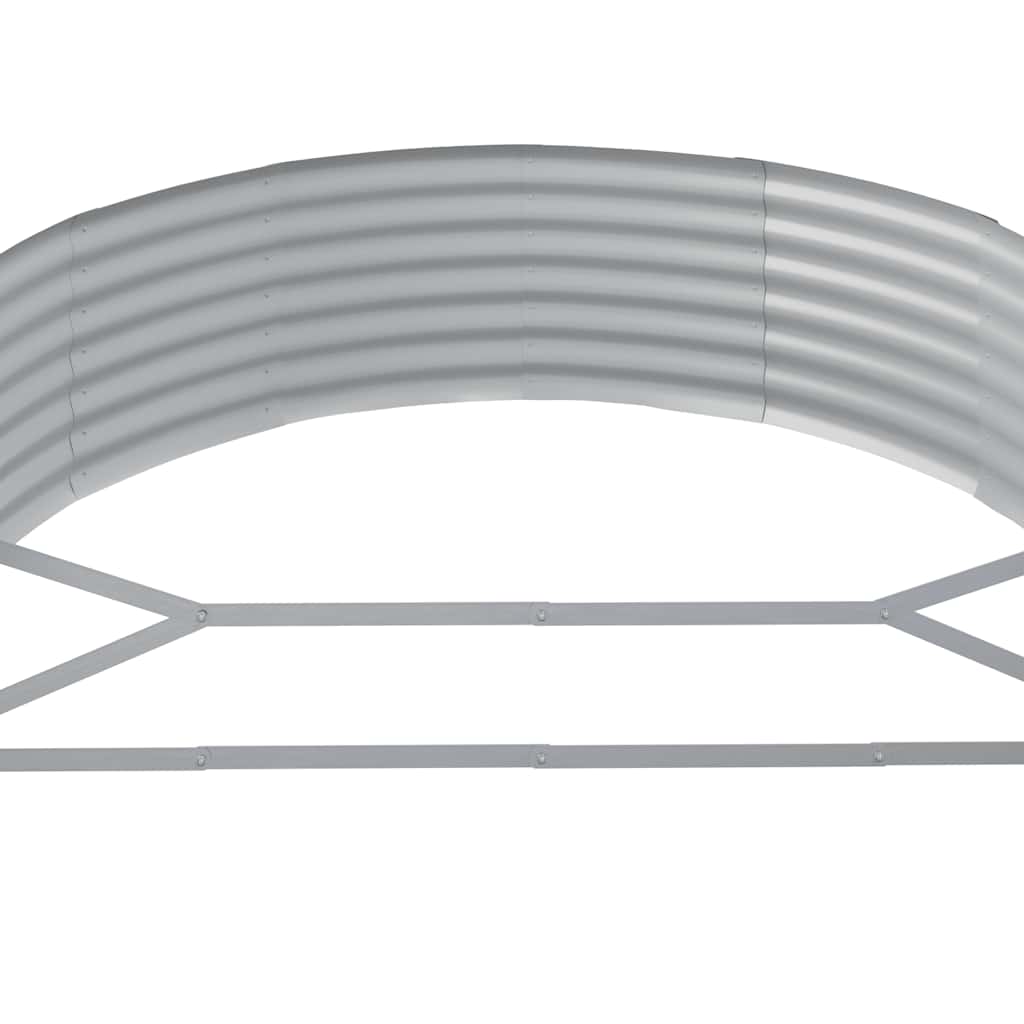 vidaXL Carré potager en acier galvanisé 214x140x36 cm anthracite