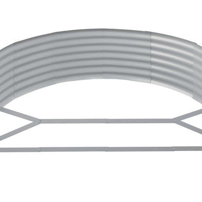 vidaXL Carré potager en acier galvanisé 214x140x36 cm anthracite