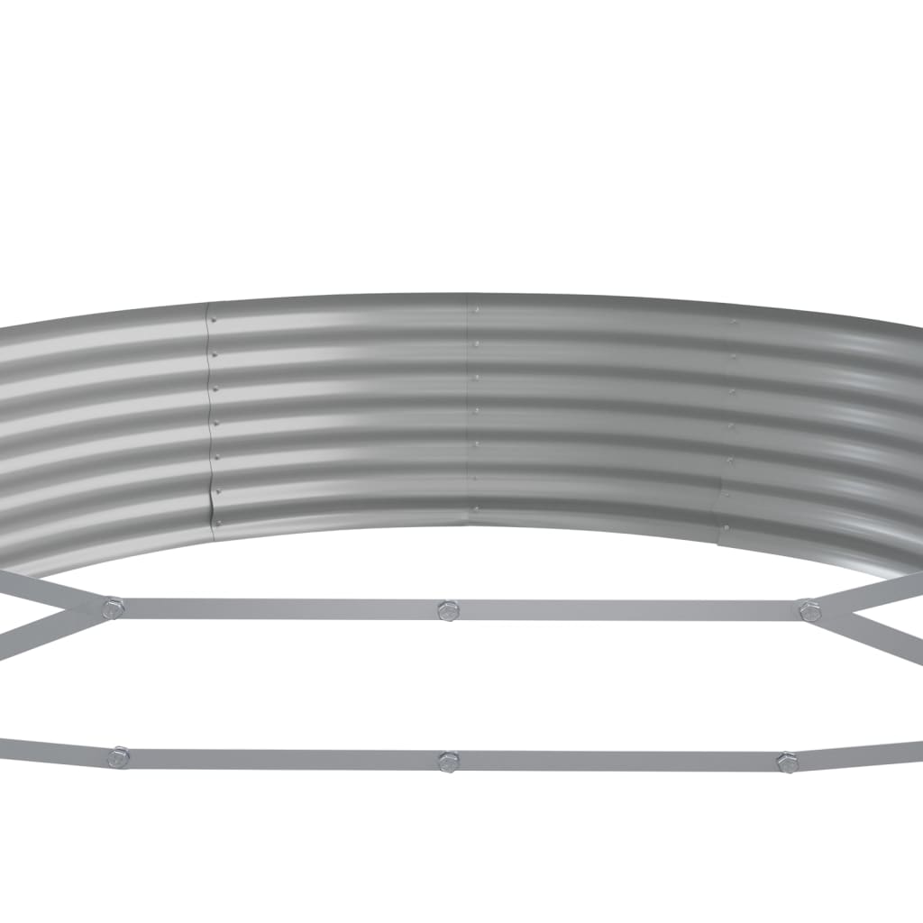 vidaXL Carré potager en acier galvanisé 296x140x36 cm Gris