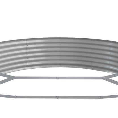 vidaXL Carré potager en acier galvanisé 296x140x36 cm Gris