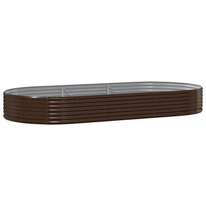 vidaXL Jardinière surélevée en acier galvanisé 296x140x36 cm Marron