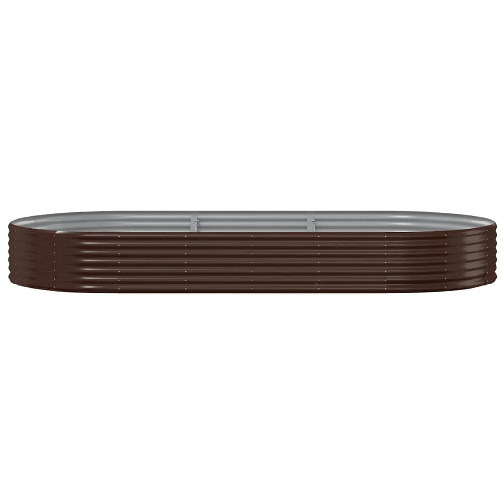 vidaXL Jardinière surélevée en acier galvanisé 296x140x36 cm Marron