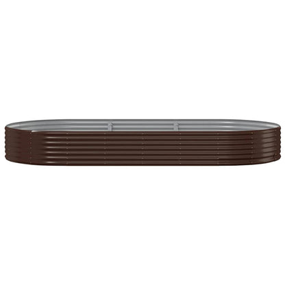 vidaXL Jardinière surélevée en acier galvanisé 296x140x36 cm Marron