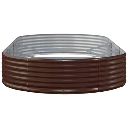 vidaXL Jardinière surélevée en acier galvanisé 296x140x36 cm Marron
