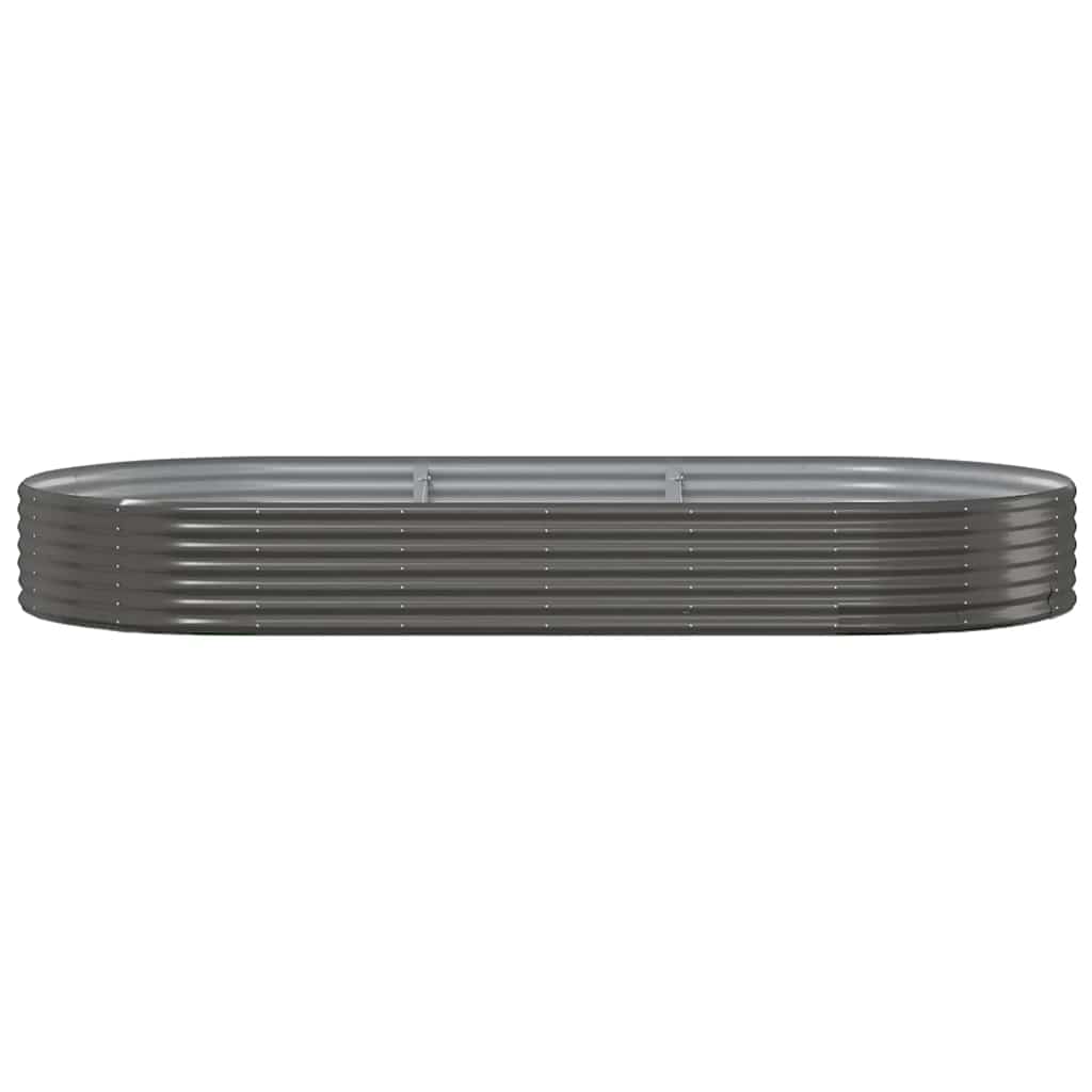 vidaXL Carré potager en acier galvanisé 296 x 140 x 36 cm anthracite