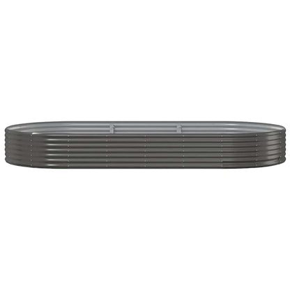 vidaXL Carré potager en acier galvanisé 296 x 140 x 36 cm anthracite