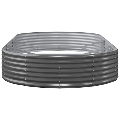 vidaXL Carré potager en acier galvanisé 296 x 140 x 36 cm anthracite