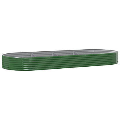 vidaXL Carré potager en acier galvanisé 373x140x36 cm Vert