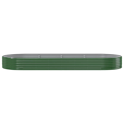 vidaXL Carré potager en acier galvanisé 373x140x36 cm Vert