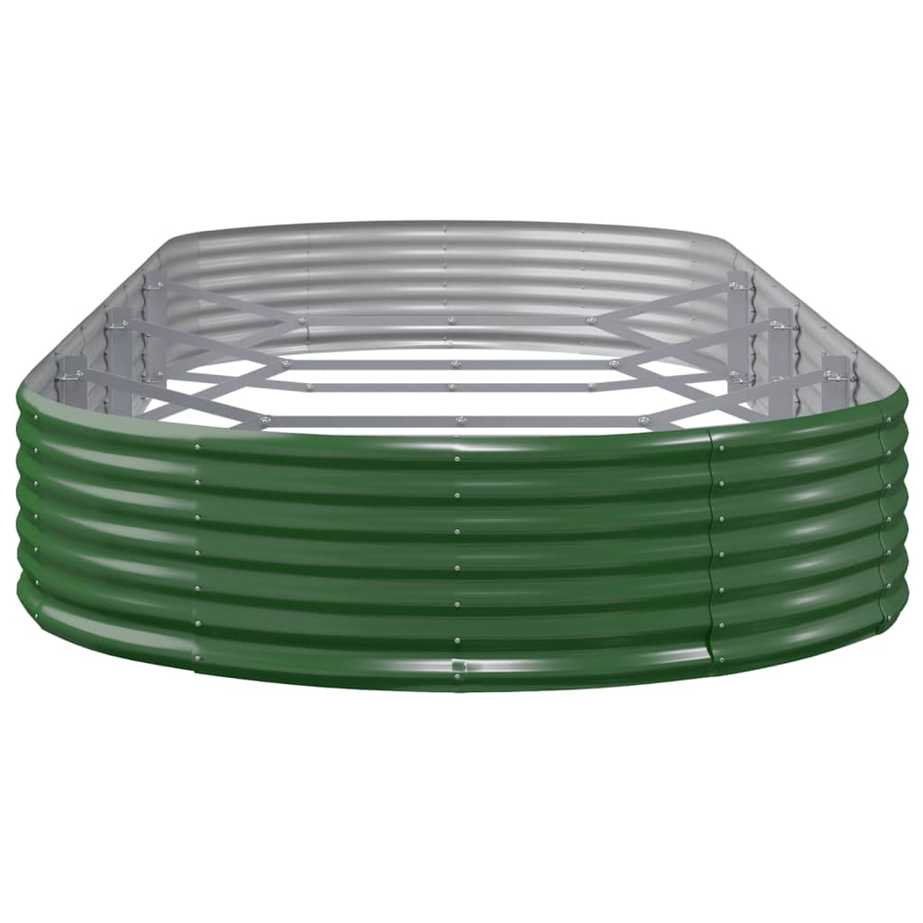 vidaXL Carré potager en acier galvanisé 373x140x36 cm Vert
