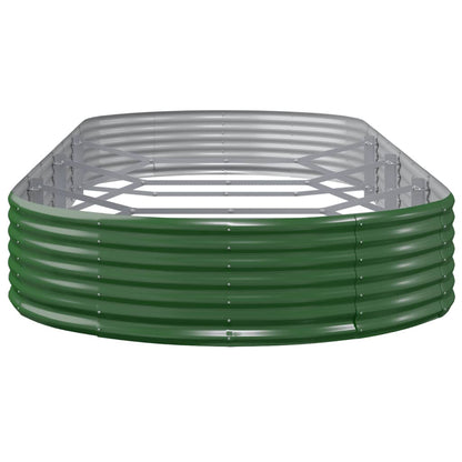 vidaXL Carré potager en acier galvanisé 373x140x36 cm Vert