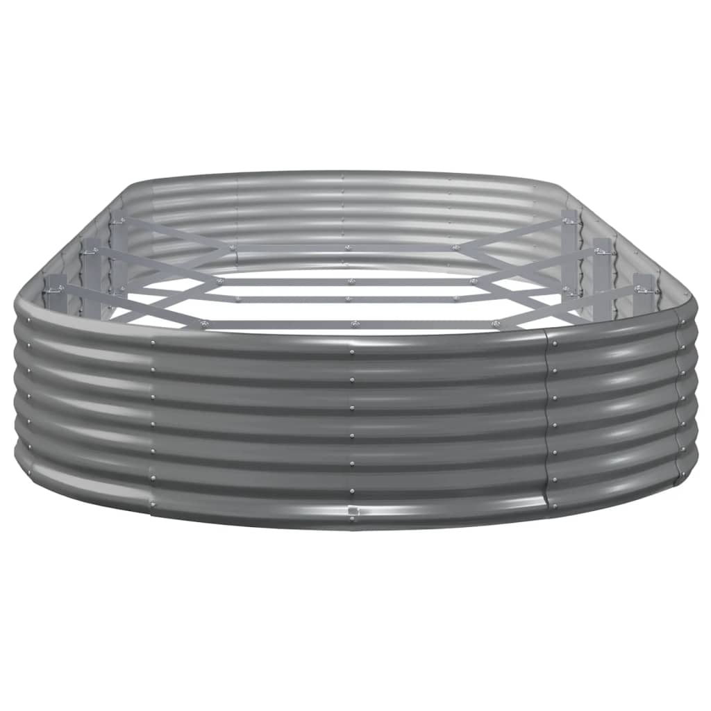 vidaXL Carré potager en acier galvanisé 373x140x36 cm Gris