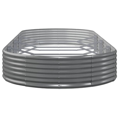 vidaXL Carré potager en acier galvanisé 373x140x36 cm Gris