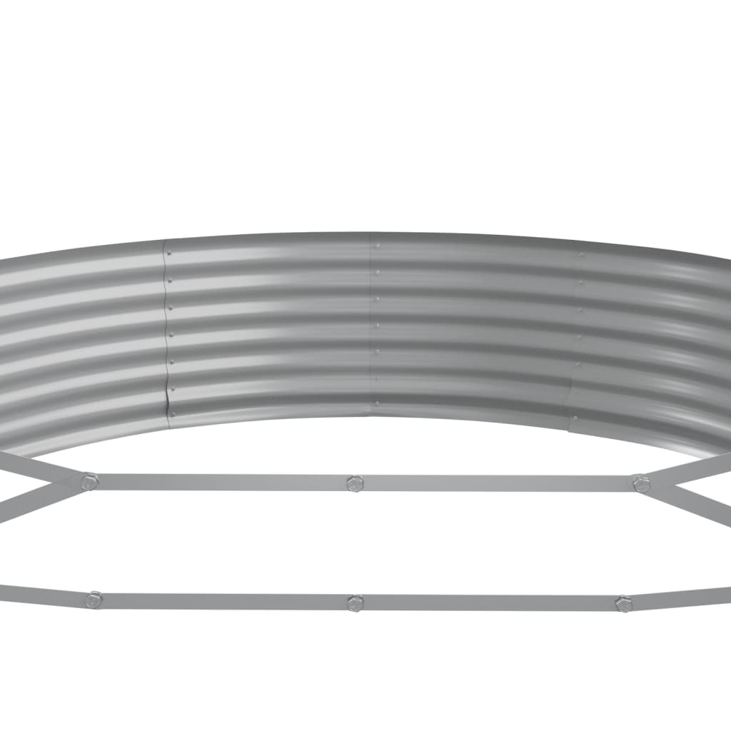 vidaXL Carré potager en acier galvanisé 373x140x36 cm Gris
