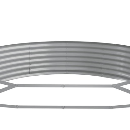 vidaXL Carré potager en acier galvanisé 373x140x36 cm Gris