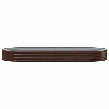 vidaXL Carré potager en acier galvanisé 373x140x36 cm marron