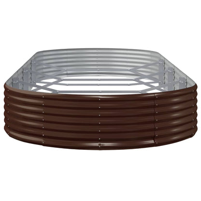 vidaXL Carré potager en acier galvanisé 373x140x36 cm marron