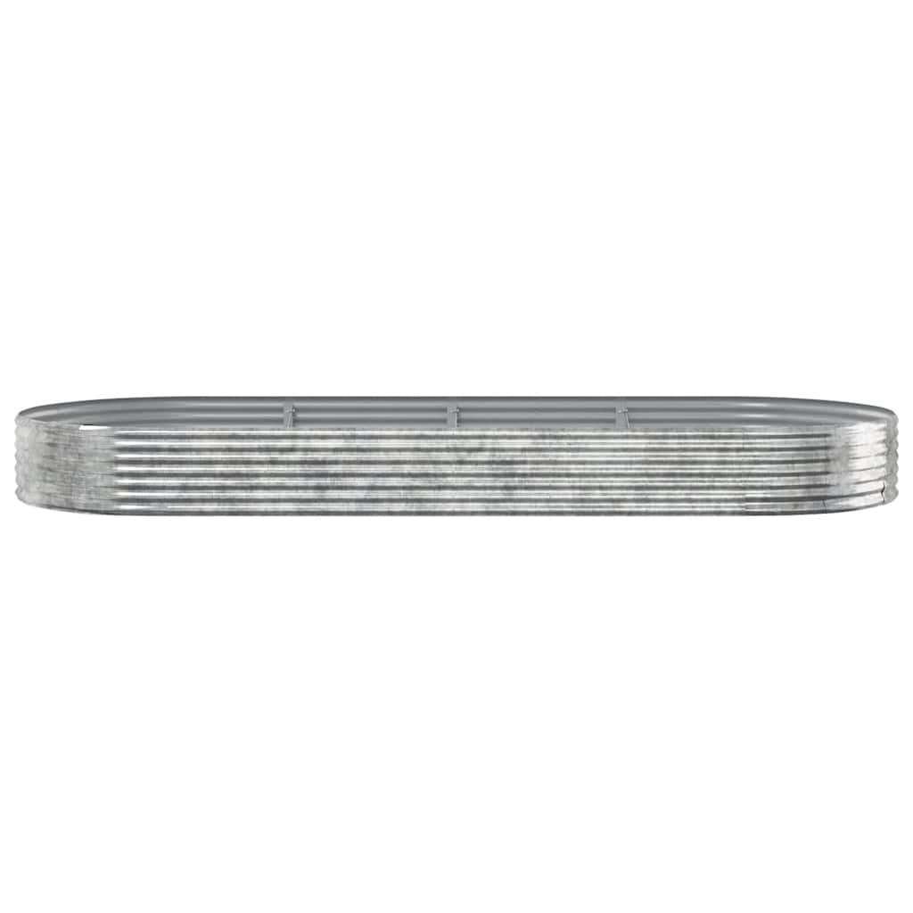 vidaXL Carré potager en acier galvanisé 373x140x36 cm Argenté