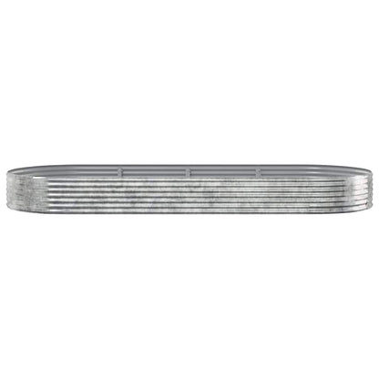 vidaXL Carré potager en acier galvanisé 373x140x36 cm Argenté