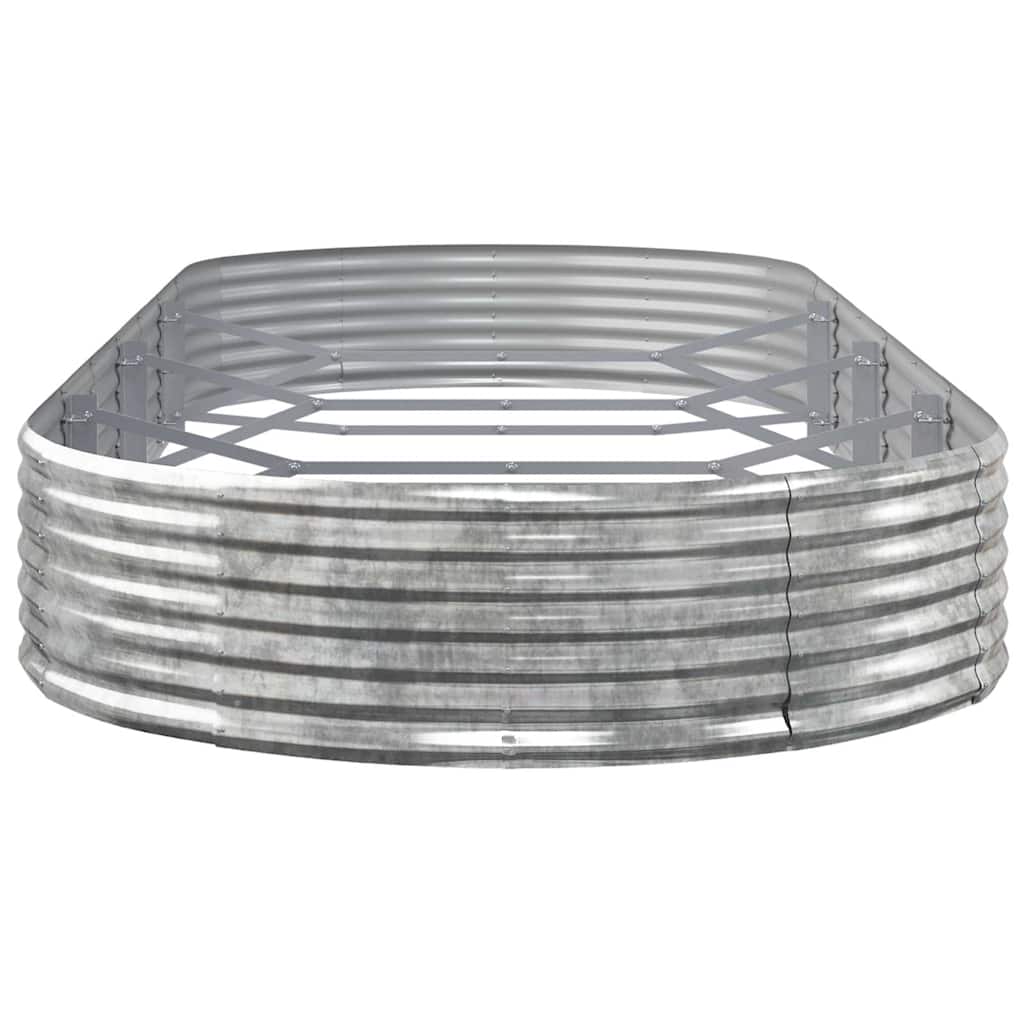 vidaXL Carré potager en acier galvanisé 373x140x36 cm Argenté