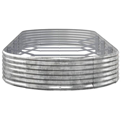 vidaXL Carré potager en acier galvanisé 373x140x36 cm Argenté
