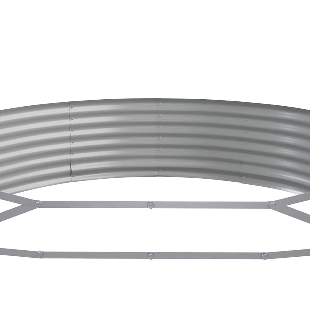 vidaXL Carré potager en acier galvanisé 373x140x36 cm Argenté