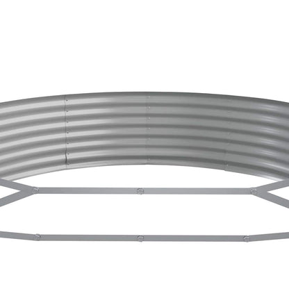vidaXL Carré potager en acier galvanisé 373x140x36 cm Argenté
