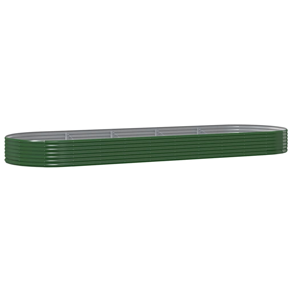 vidaXL Carré potager en acier galvanisé 450x140x36 cm Vert