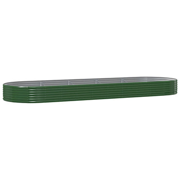 vidaXL Carré potager en acier galvanisé 450x140x36 cm Vert
