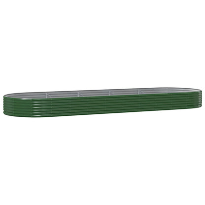 vidaXL Carré potager en acier galvanisé 450x140x36 cm Vert
