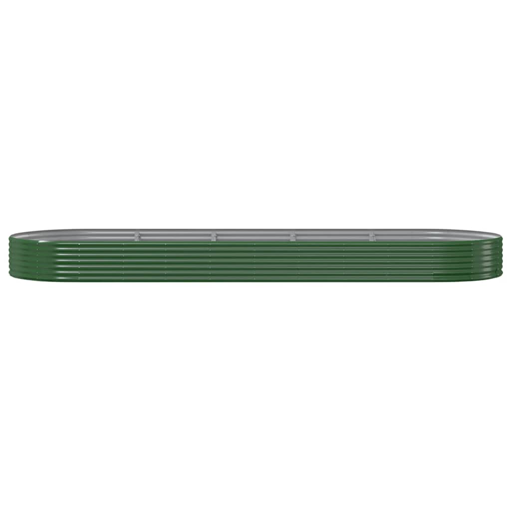 vidaXL Carré potager en acier galvanisé 450x140x36 cm Vert