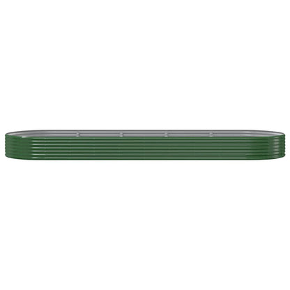 vidaXL Carré potager en acier galvanisé 450x140x36 cm Vert