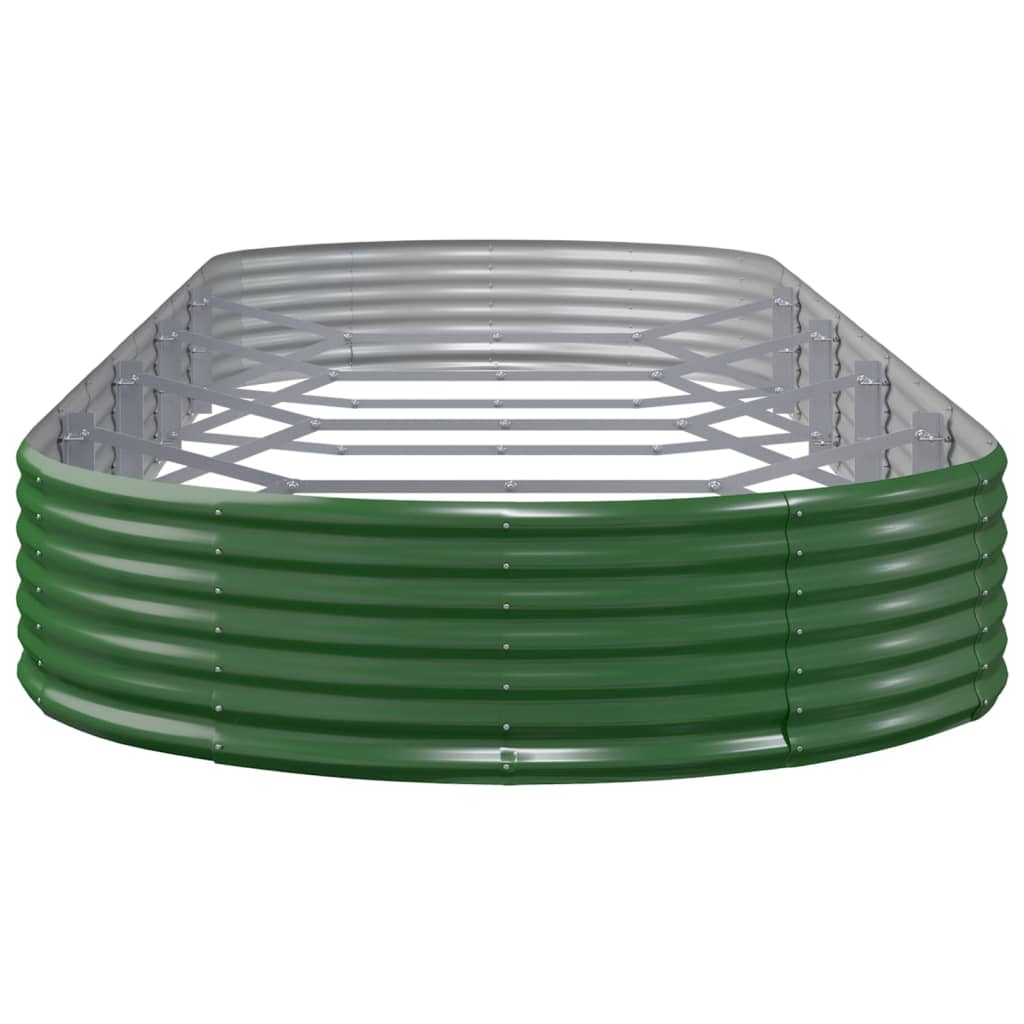 vidaXL Carré potager en acier galvanisé 450x140x36 cm Vert